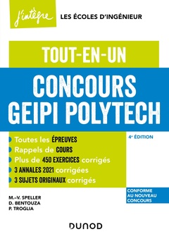 Couverture de l’ouvrage Concours Geipi Polytech - 4e éd.
