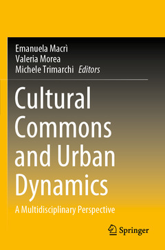 Couverture de l’ouvrage Cultural Commons and Urban Dynamics