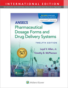 Couverture de l’ouvrage Ansel's Pharmaceutical Dosage Forms and Drug Delivery Systems