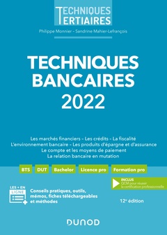 Couverture de l’ouvrage Techniques bancaires 2022