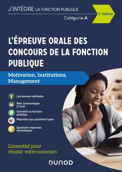 Cover of the book L'épreuve orale des concours de la fonction publique catégories A et A+