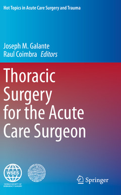 Couverture de l’ouvrage Thoracic Surgery for the Acute Care Surgeon
