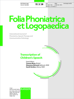 Cover of the book Transcription of Children's Speech 