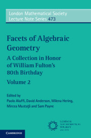 Couverture de l’ouvrage Facets of Algebraic Geometry: Volume 2