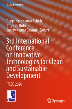 Cover of the book 3rd International Conference on Innovative Technologies for Clean and Sustainable Development