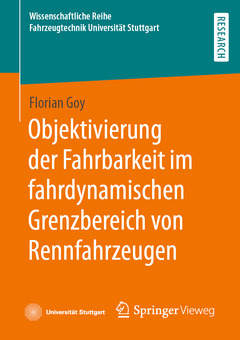 Couverture de l’ouvrage Objektivierung der Fahrbarkeit im fahrdynamischen Grenzbereich von Rennfahrzeugen