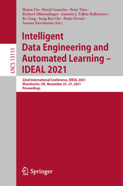 Couverture de l’ouvrage Intelligent Data Engineering and Automated Learning – IDEAL 2021
