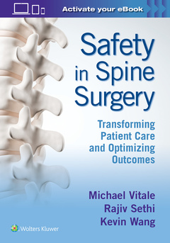 Couverture de l’ouvrage Safety in Spine Surgery: Transforming Patient Care and Optimizing Outcomes