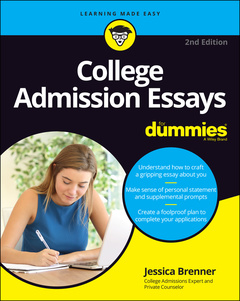 Couverture de l’ouvrage College Admission Essays For Dummies