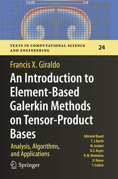 Couverture de l’ouvrage An Introduction to Element-Based Galerkin Methods on Tensor-Product Bases