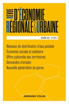 Couverture de l’ouvrage Revue d'économie régionale et urbaine n° 4/2021 varia