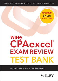 Cover of the book Wiley's CPA Jan 2022 Test Bank: Auditing and Attestation (1-year access)