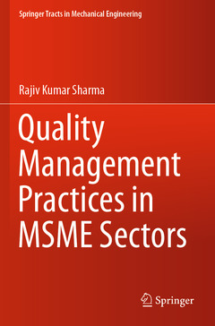 Couverture de l’ouvrage Quality Management Practices in MSME Sectors
