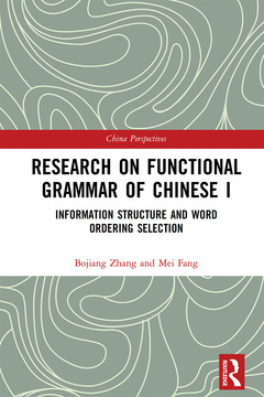 Couverture de l’ouvrage Research on Functional Grammar of Chinese I