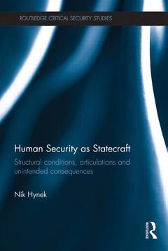 Couverture de l’ouvrage Human Security as Statecraft