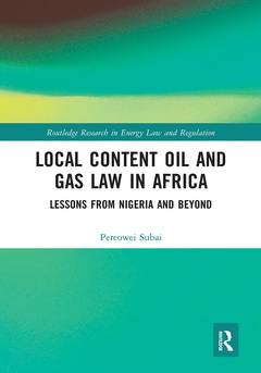 Couverture de l’ouvrage Local Content Oil and Gas Law in Africa