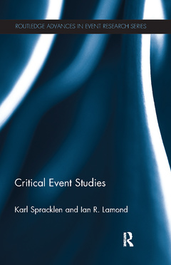 Couverture de l’ouvrage Critical Event Studies