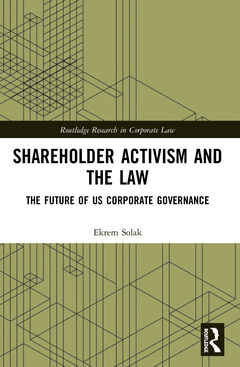 Couverture de l’ouvrage Shareholder Activism and the Law