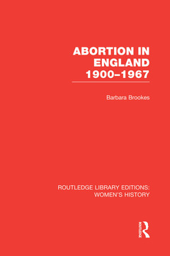 Couverture de l’ouvrage Abortion in England 1900-1967