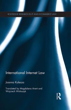 Couverture de l’ouvrage International Internet Law