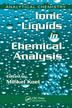 Couverture de l’ouvrage Ionic Liquids in Chemical Analysis