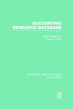 Couverture de l’ouvrage Accounting Research Database (RLE Accounting)