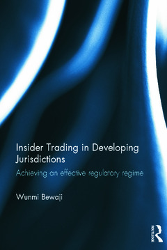Couverture de l’ouvrage Insider Trading in Developing Jurisdictions