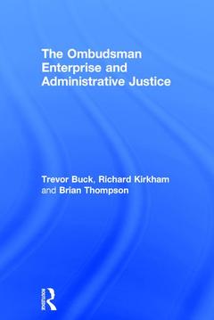Couverture de l’ouvrage The Ombudsman Enterprise and Administrative Justice