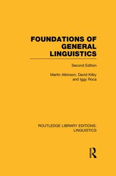 Couverture de l’ouvrage Foundations of General Linguistics