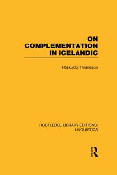 Couverture de l’ouvrage On Complementation in Icelandic