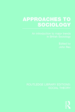 Couverture de l’ouvrage Approaches to Sociology