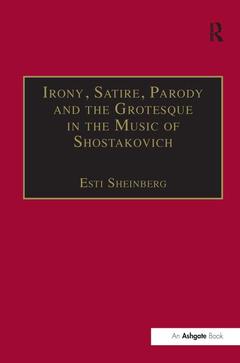 Couverture de l’ouvrage Irony, Satire, Parody and the Grotesque in the Music of Shostakovich
