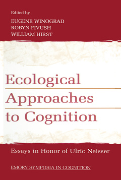 Couverture de l’ouvrage Ecological Approaches to Cognition