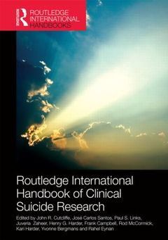 Couverture de l’ouvrage Routledge International Handbook of Clinical Suicide Research