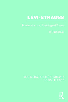 Couverture de l’ouvrage Levi-Strauss (RLE Social Theory)