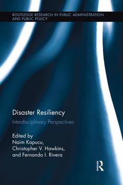 Couverture de l’ouvrage Disaster Resiliency