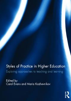 Couverture de l’ouvrage Styles of Practice in Higher Education