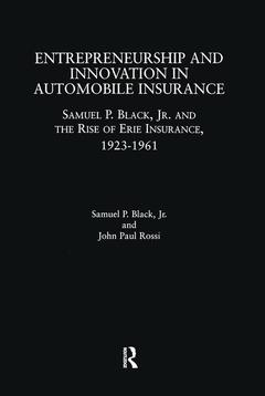 Couverture de l’ouvrage Entrepreneurship and Innovation in Automobile Insurance