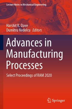 Couverture de l’ouvrage Advances in Manufacturing Processes 