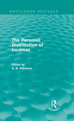 Couverture de l’ouvrage The Personal Distribution of Incomes (Routledge Revivals)