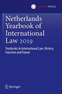 Couverture de l’ouvrage Netherlands Yearbook of International Law 2019