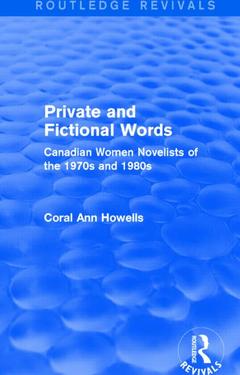 Couverture de l’ouvrage Private and Fictional Words (Routledge Revivals)