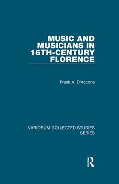 Couverture de l’ouvrage Music and Musicians in 16th-Century Florence