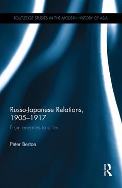 Couverture de l’ouvrage Russo-Japanese Relations, 1905-17