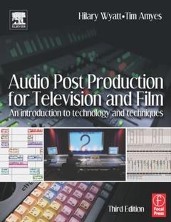 Couverture de l’ouvrage Audio Post Production for Television and Film