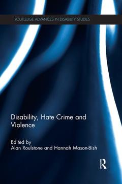 Couverture de l’ouvrage Disability, Hate Crime and Violence