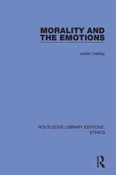 Couverture de l’ouvrage Morality and the Emotions