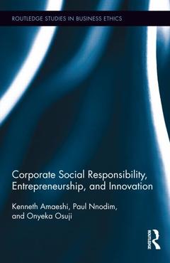 Couverture de l’ouvrage Corporate Social Responsibility, Entrepreneurship, and Innovation