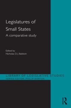 Couverture de l’ouvrage Legislatures of Small States