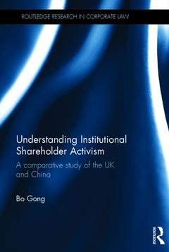 Couverture de l’ouvrage Understanding Institutional Shareholder Activism